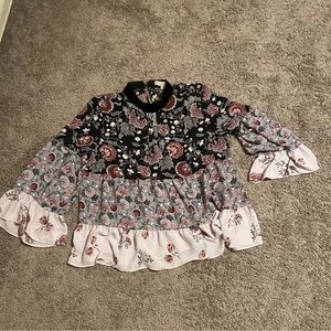 Loft Tiered Blouse Size Medium